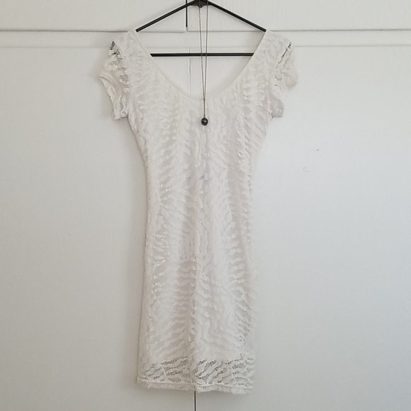 backstage Dresses & Skirts - White lace bodycon mini dress